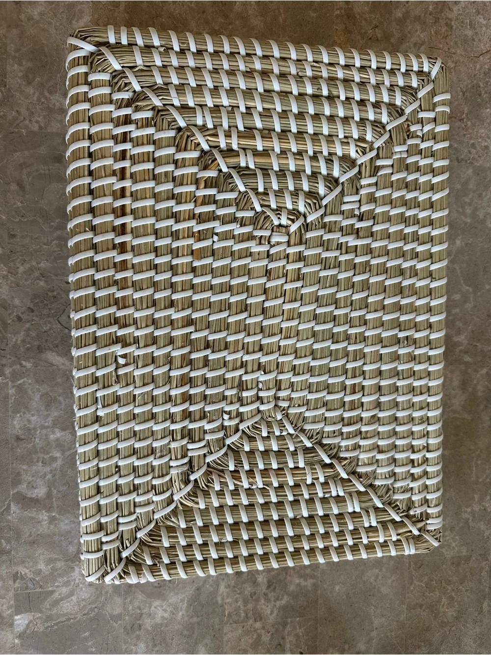 Southern Living Natural and White Woven Bath Accessory Set